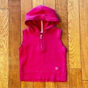 Baby GAP y2k quarter zip sleeveless hoodie cat zipper hot pink